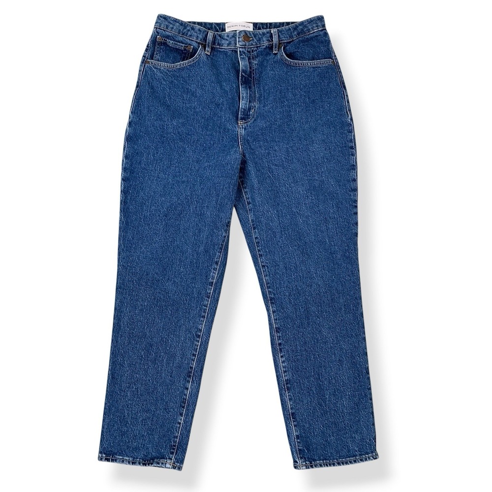 Aritzia Denim Forum Jeans Women 31x26 Blue High Rise Denim Crop‎ Ankle